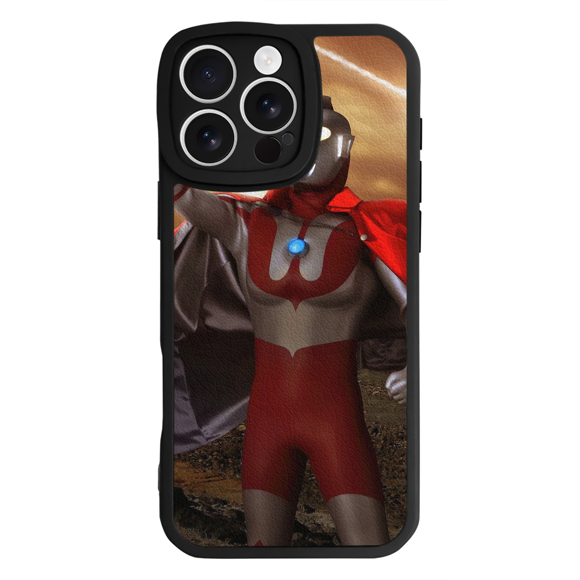 （画像用） ウルトラマン Ultraman 【iPhone 16シリーズ対応】シリコンスマホケース（レザー調） 材質：シリコン